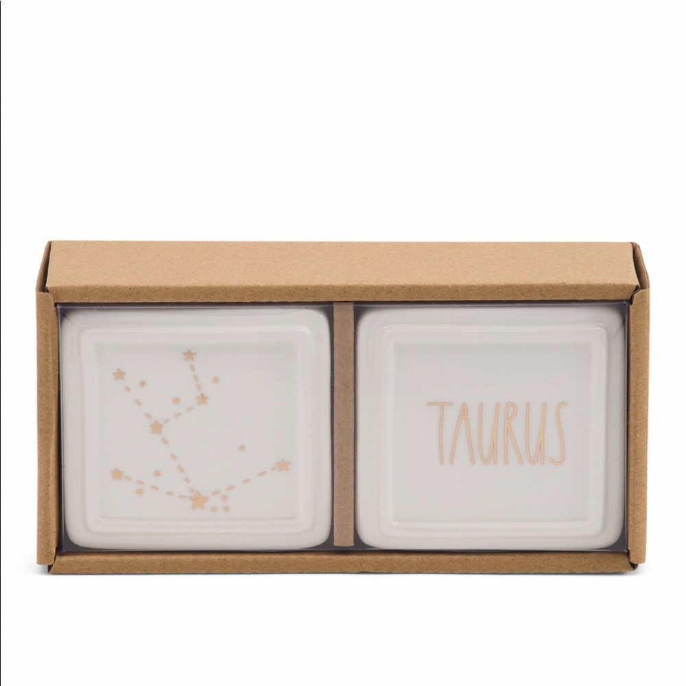 Rae Dunn TAURUS jewelry trinket boxes